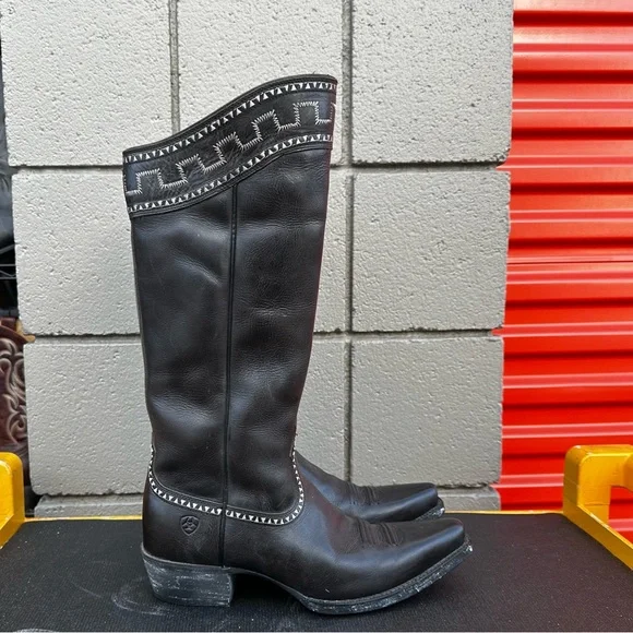 Ariat SAHARA Western Boots Women’s Black Knee High Tall Size 9.5 B - Picture 3 of 7